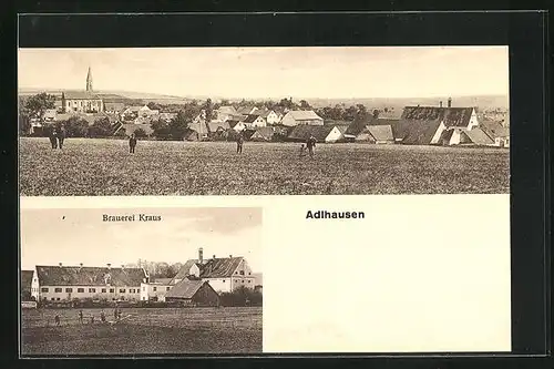 AK Adlhausen, Panorama mit Brauerei