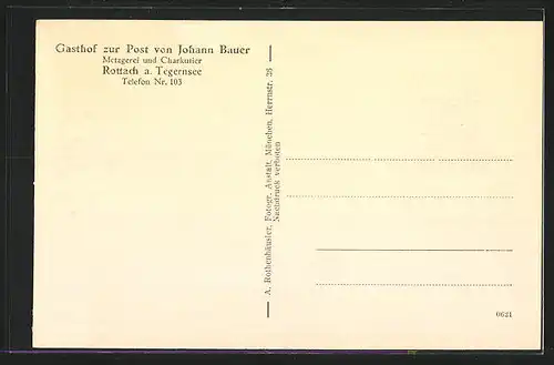 AK Rottach / Tegernsee, Gasthaus zur Post