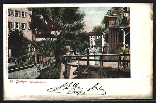 AK St. Gallen, Partie an der Mossbrücke