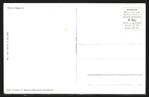 AK Unterägeri, Panoramablick auf den Ort