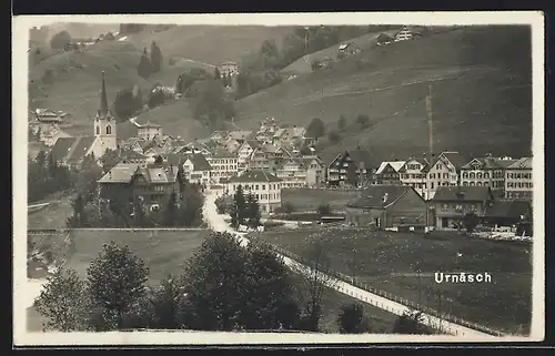 AK Urnäsch, Teilansicht mit Kirche