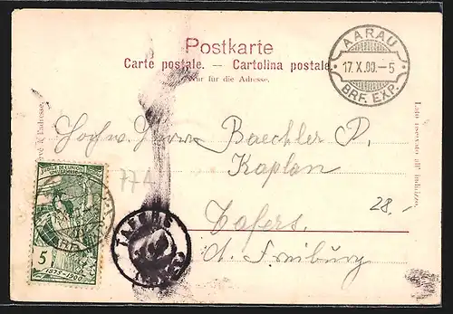 AK Aarau, Ortspartie aus der Vogelschau