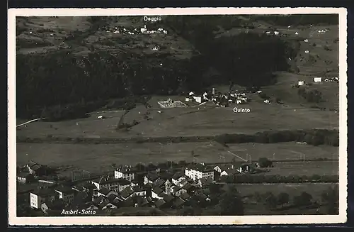 AK Ambri-Sotto, Gesamtansicht der Ortschaft mit Quinto und Deggio