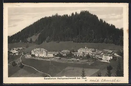 AK Heiligenschwendi, Sanatorium aus der Vogelschau