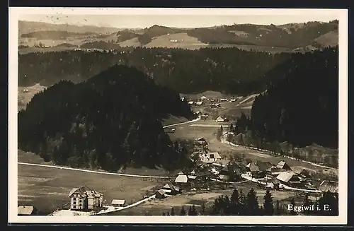 AK Eggiwil i. E., Teilansicht mit Kirche
