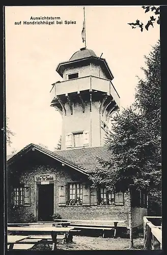 AK Spiez, Hondrichhügel, Aussichtsturm und Restaurant