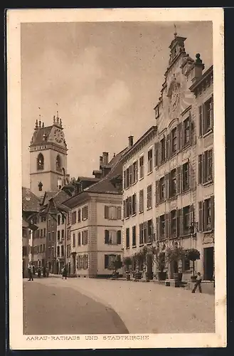 AK Aarau, Rathaus und Stadtkirche