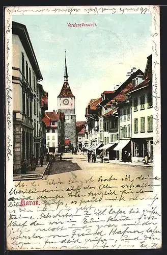 AK Aarau, Strassenpartie in der Vorderen Vorstadt