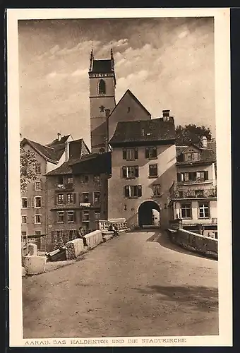 AK Aarau, Das Haldentor und die Stadtkirche