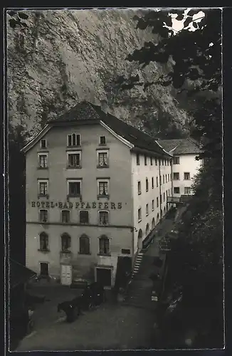 AK Bad Pfäfers, Hotel Bad Pfäfers an der Taminaschlucht