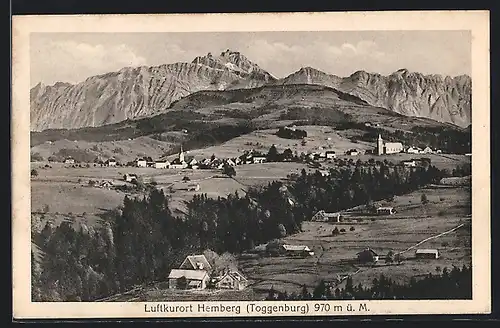 AK Hemberg /Toggenburg, Panorama mit Kirche