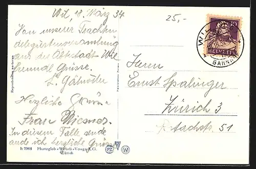 AK Wil, Ortspartie mit Säntis