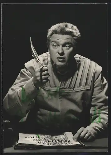 AK Bayreuth, Bayreuther Festspiele 19570, Schauspieler Gerd Nienstdt als Fritz Kothner