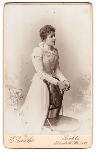 Fotografie E. Encke, Görlitz, junge Frau Hanna Stechan aus Görlitz, 1899