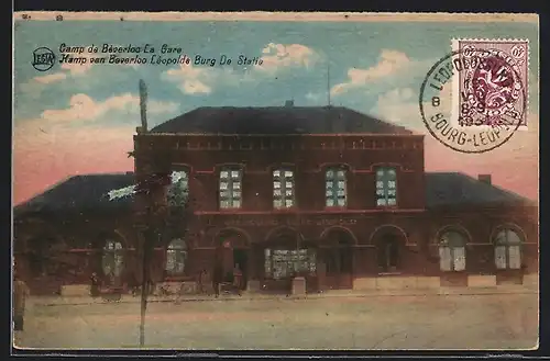 AK Béverloo, Camp de Béverloo, La Gare, Bahnhof