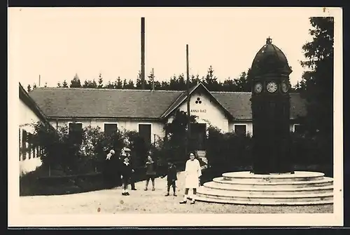 AK Bad Tatzmannsdorf /Burgenland, Annenbad mit Wettersäule