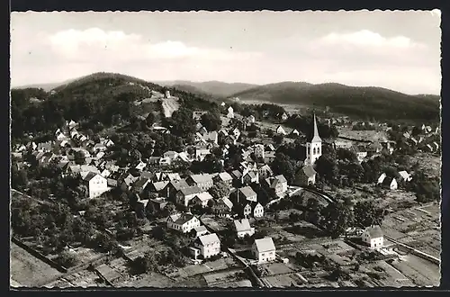 AK Oerlinghausen, Totalansicht aus der Vogelschau
