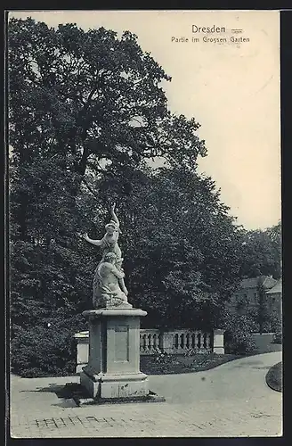 AK Dresden, Partie im Grossen Garten