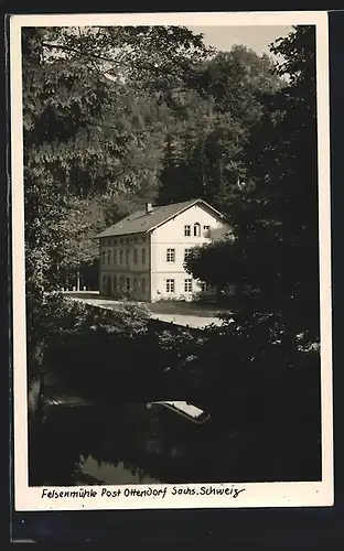 AK Ottendorf, Gasthaus Felsenmühle am Bach