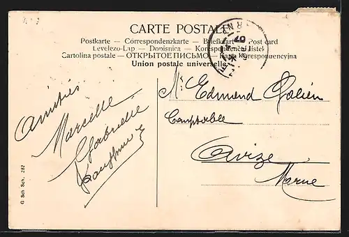 AK Montre-Vieux, Frontiere franco-allemande