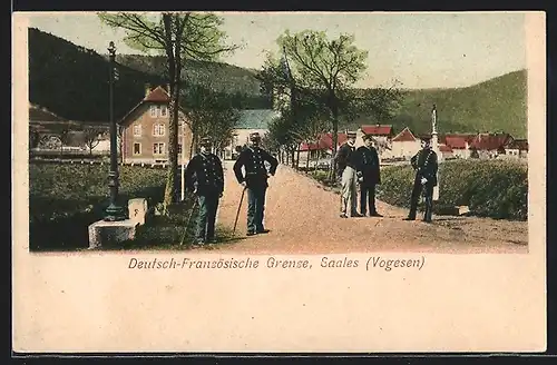 AK Saales, deutsch-französische Grenze