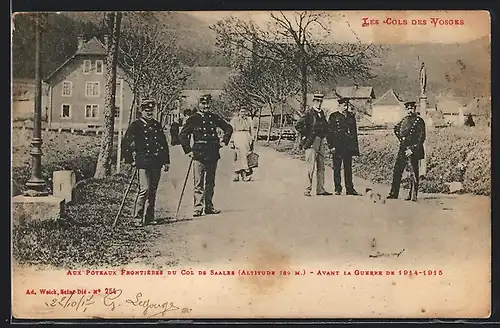 AK Col de Saales, Aux Poteaux Frontieres, Avant la Guerre 1914-1915