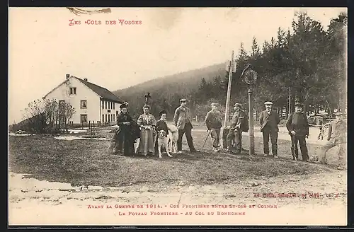 AK Col du Bonhomme, Le Poteau Frontiere