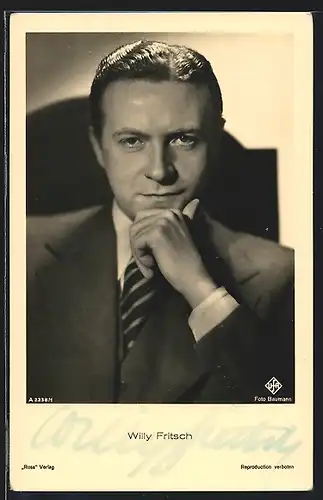 AK Willy Fritsch, Portrait des Schauspielers