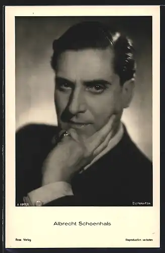 AK Schauspieler Albrecht Schienhals mit Ring am Finger