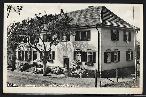 AK Neusatz, Gasthaus, Pension und Cafe Waldeck von Karl Pfeiffer