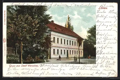 AK Löbau, Gasthaus Stadt Warschau