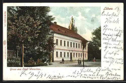 AK Löbau, Gasthaus Stadt Warschau