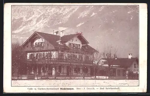 AK Bad Reichenhall, Cafe- u. Garten-Restaurant Niedermayer von J. Isaak