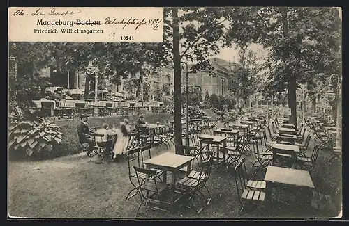 AK Magdeburg-Buckau, Gasthaus Friedrich Wilhelmsgarten