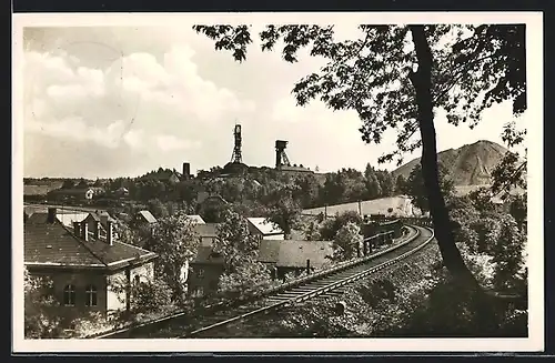 AK Oelsnitz /Erzgeb., Kohlebergwerk, Vereinsglückschacht