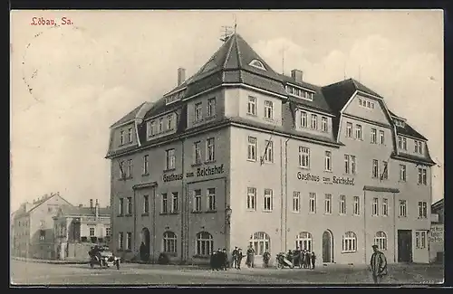 AK Löbau, Gasthaus zum Reichshof