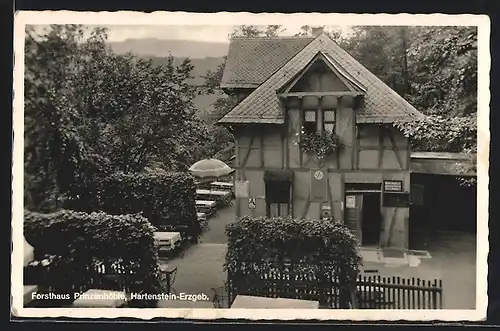 AK Hartenstein / Erzg., Café Forsthaus Prinzenhöhle