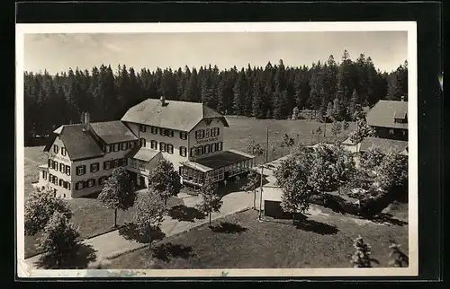 AK Oppenau, Höhenhotel und Wintersportplatz Zuflucht aus der Vogelschau