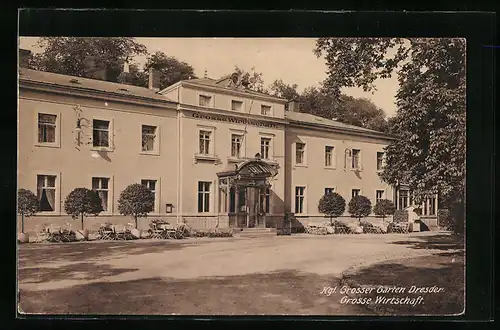 AK Dresden, Kgl. Grosser Garten, Grosse Wirtschaft