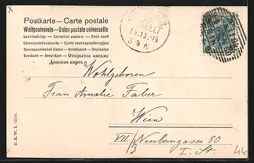 AK Hundemutter mit Welpen