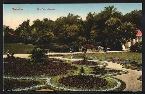 AK Dresden, Grosser Garten, Anlagen