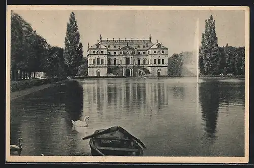 AK Dresden, Grosser Garten, Palais mit Fontaine