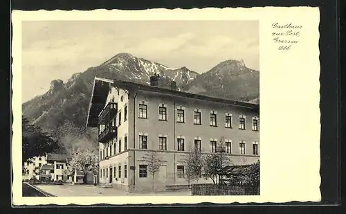 AK Grassau /Obb., Gasthaus zur Post