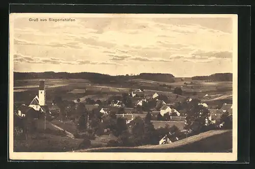 AK Siegertshofen, Panoramablick von der Bergwiese