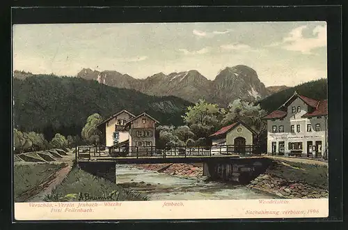 AK Jenbach, Wasserpartie mit Brücke