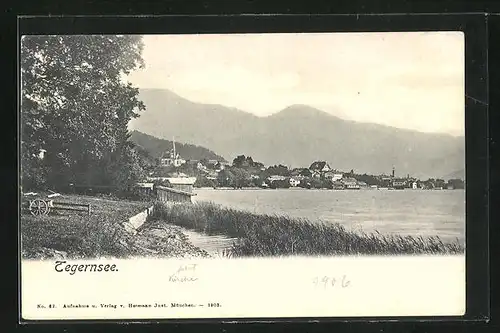 AK Tegernsee, Blick auf den Ort