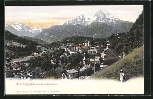 AK Berchtesgaden, Panoramablick von der Locksteinstrasse