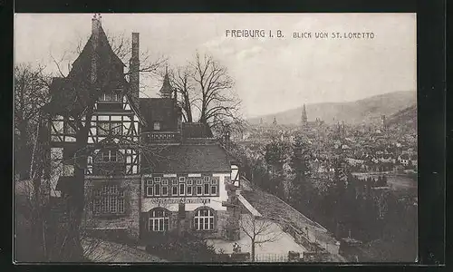 AK Freiburg i. B., Blick von St. Loretto