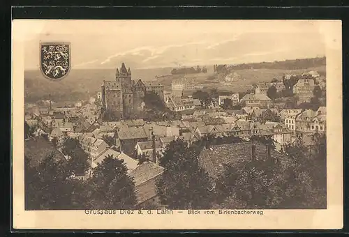 AK Diez a. d. Lahn, Blick vom Brilenbacherweg