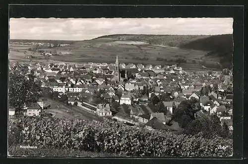 AK Hardheim / Nordbaden, Ortsansicht vom Hang aus gesehen